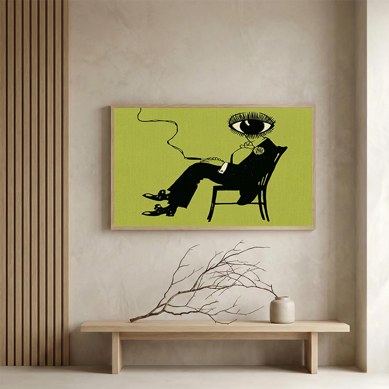 Home Bar Set - Surreal Abstract Figure Diamond Wall Art