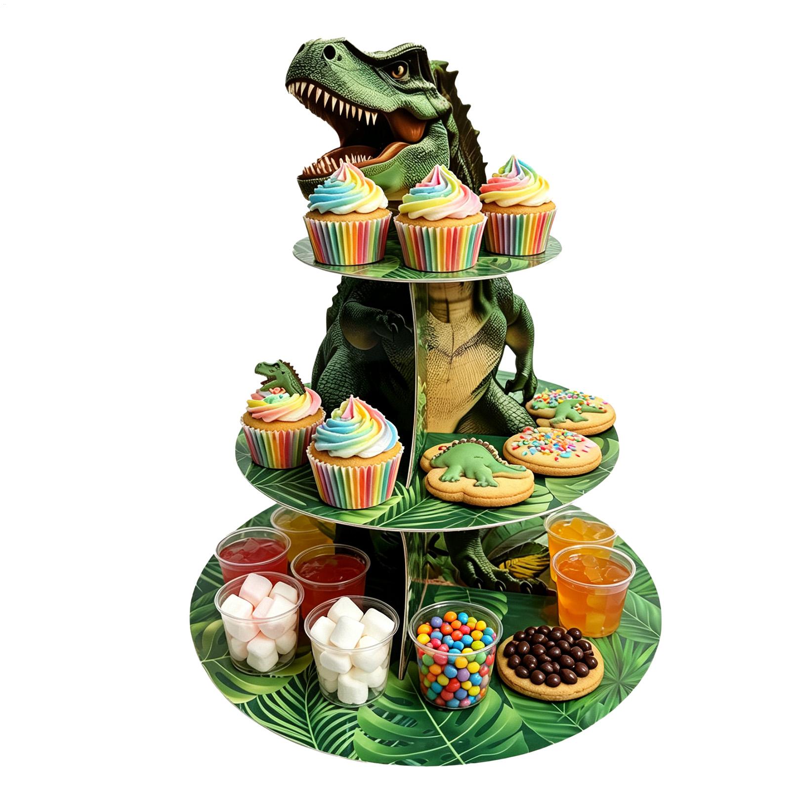 Cupcake Stand 3 Tiers Dinosaur - đánh giá và giá Home Bar Shelves