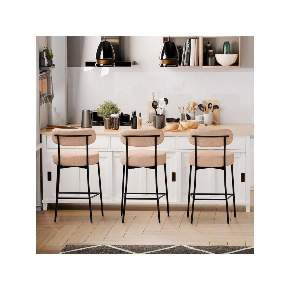 Beige Bar Stools Set of 2, 27. - đánh giá và giá Home Bar Set