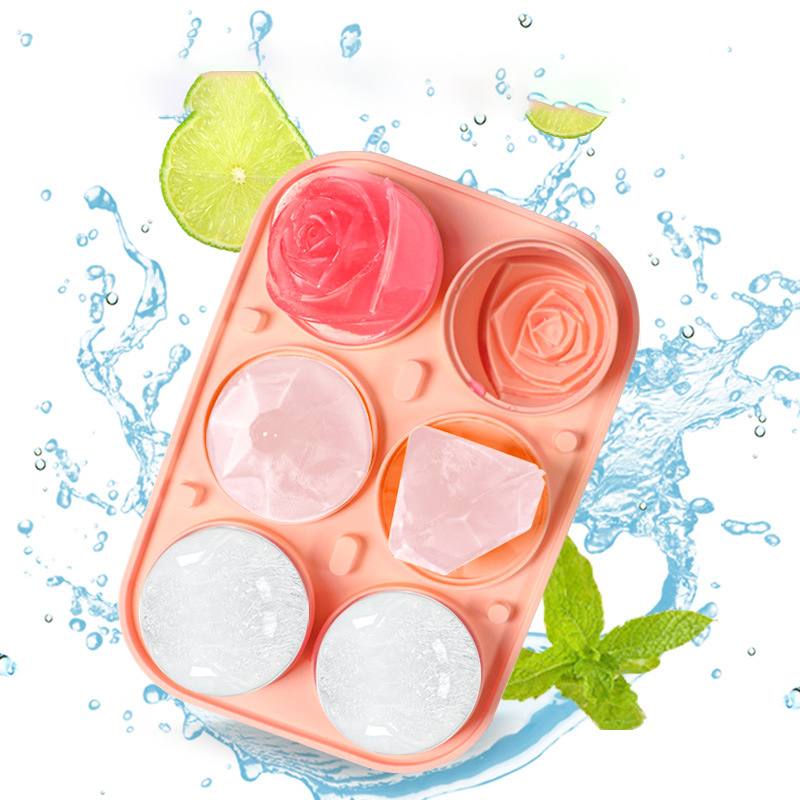 3D Rose Diamond Round Ice Cube - đánh giá và giá Ice Mold Sphere