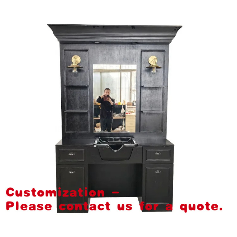 custom.Modern Black Wood Barbe - đánh giá và giá Home Barbershop