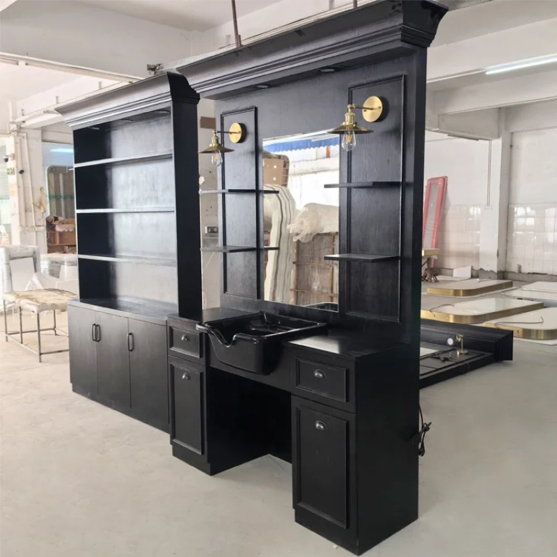 custom.Modern Black Wood Barbe - đánh giá và giá Home Barbershop