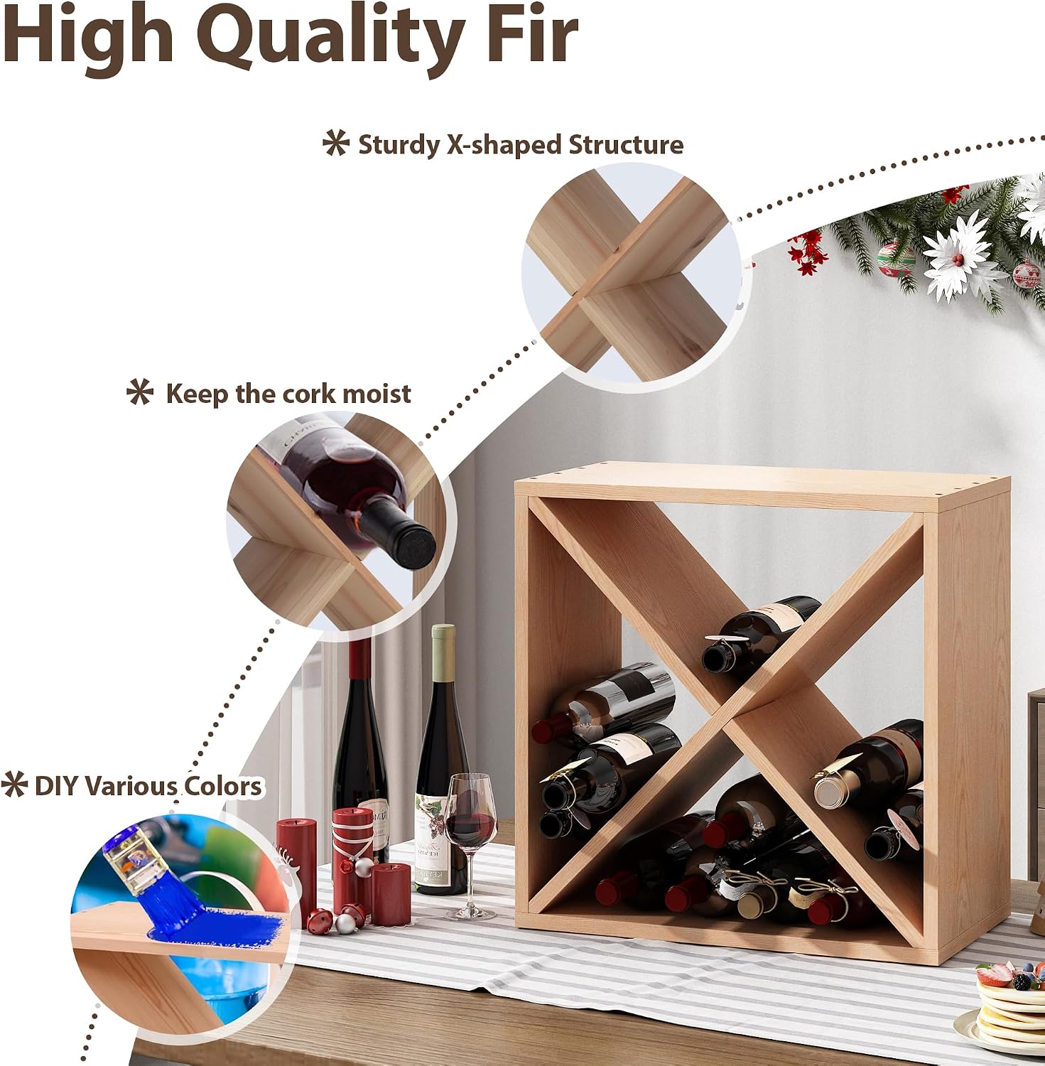 96 Bottle Wine Rack Countertop - đánh giá và giá Home Bar Shelves