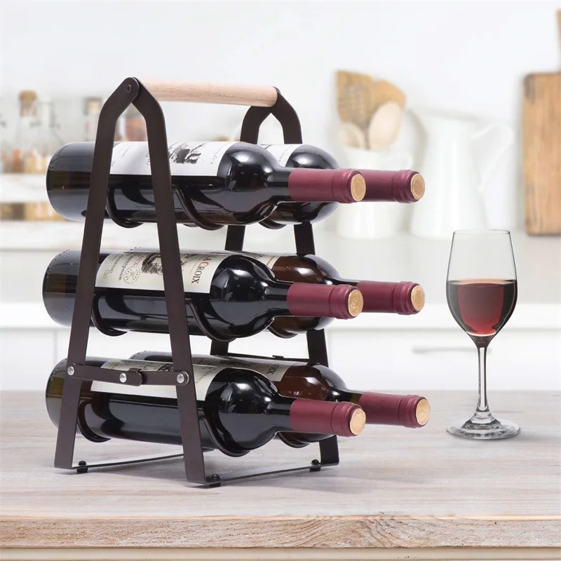 6 Bottle Iron Collapsible Stor - đánh giá và giá Home Bar Shelves