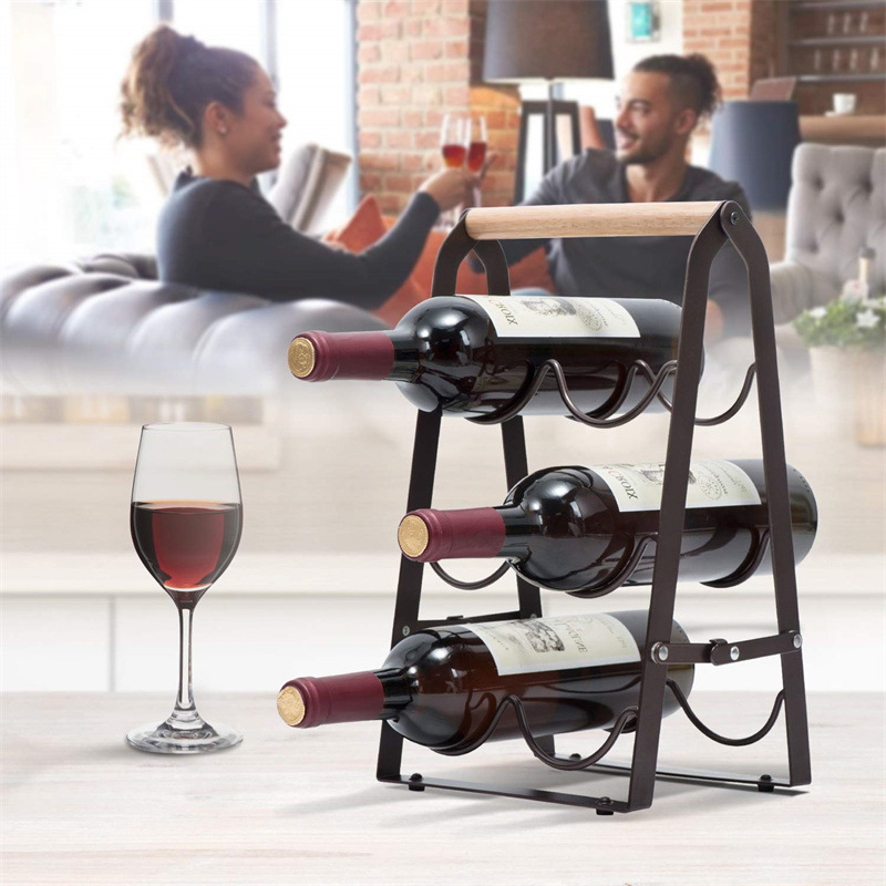 6 Bottle Iron Collapsible Stor - đánh giá và giá Home Bar Shelves