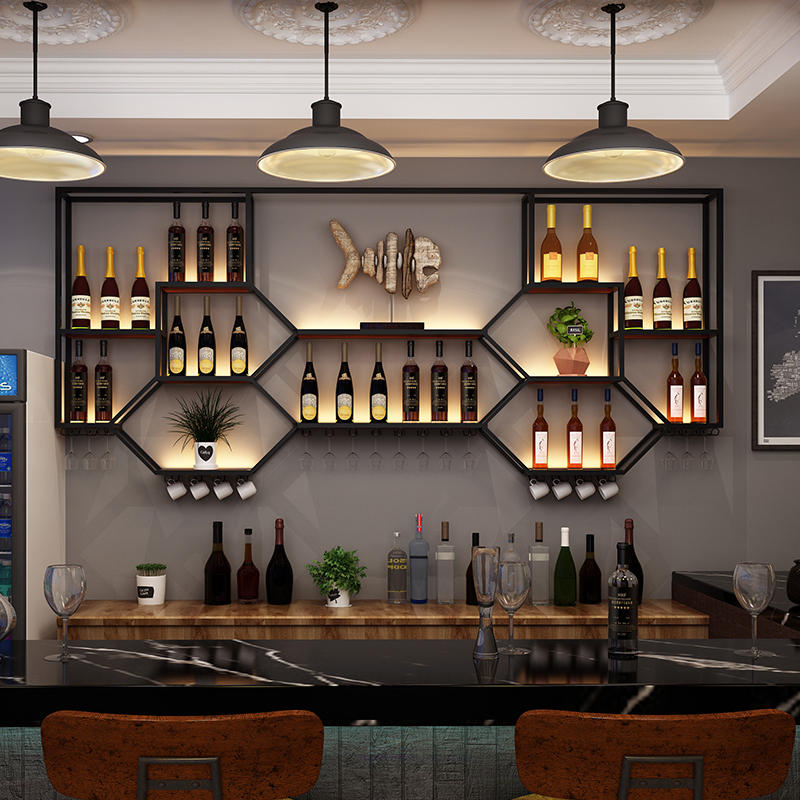 Metal Shelves Wine Cabinet Liv - đánh giá và giá Home Bar Shelves