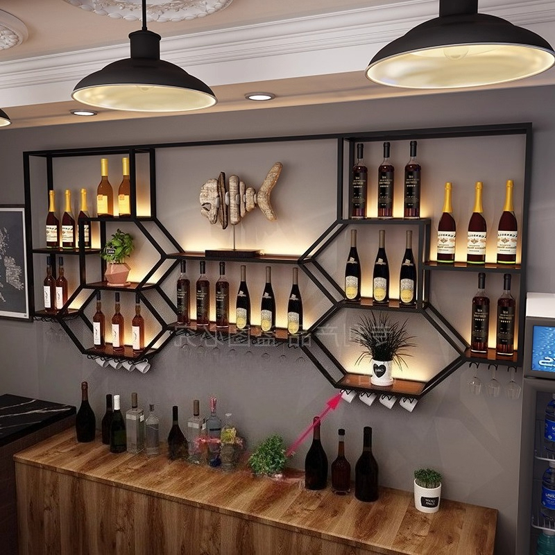 Metal Shelves Wine Cabinet Liv - đánh giá và giá Home Bar Shelves